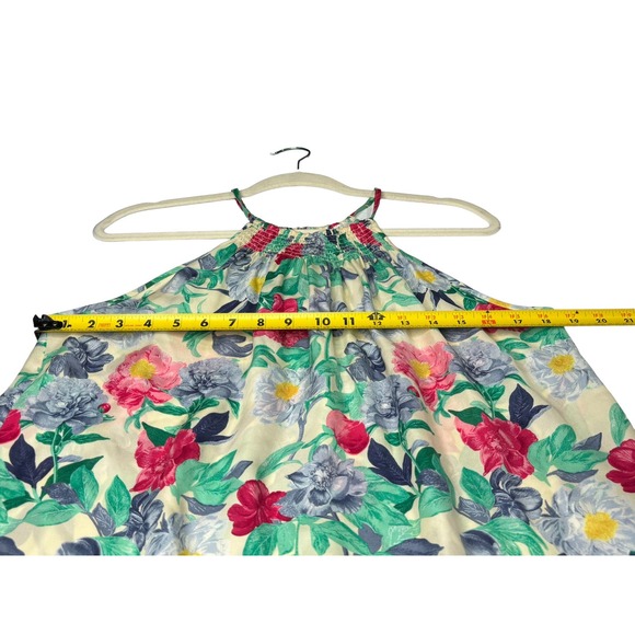 Joie Esmee Green Pink Floral Silk Halter Top XS Multi Color Tank Top Sleeveless - Picture 6 of 10